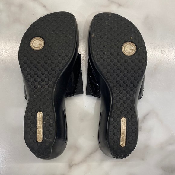 Cole Haan Nike Air black wedge sandals - Picture 11 of 13